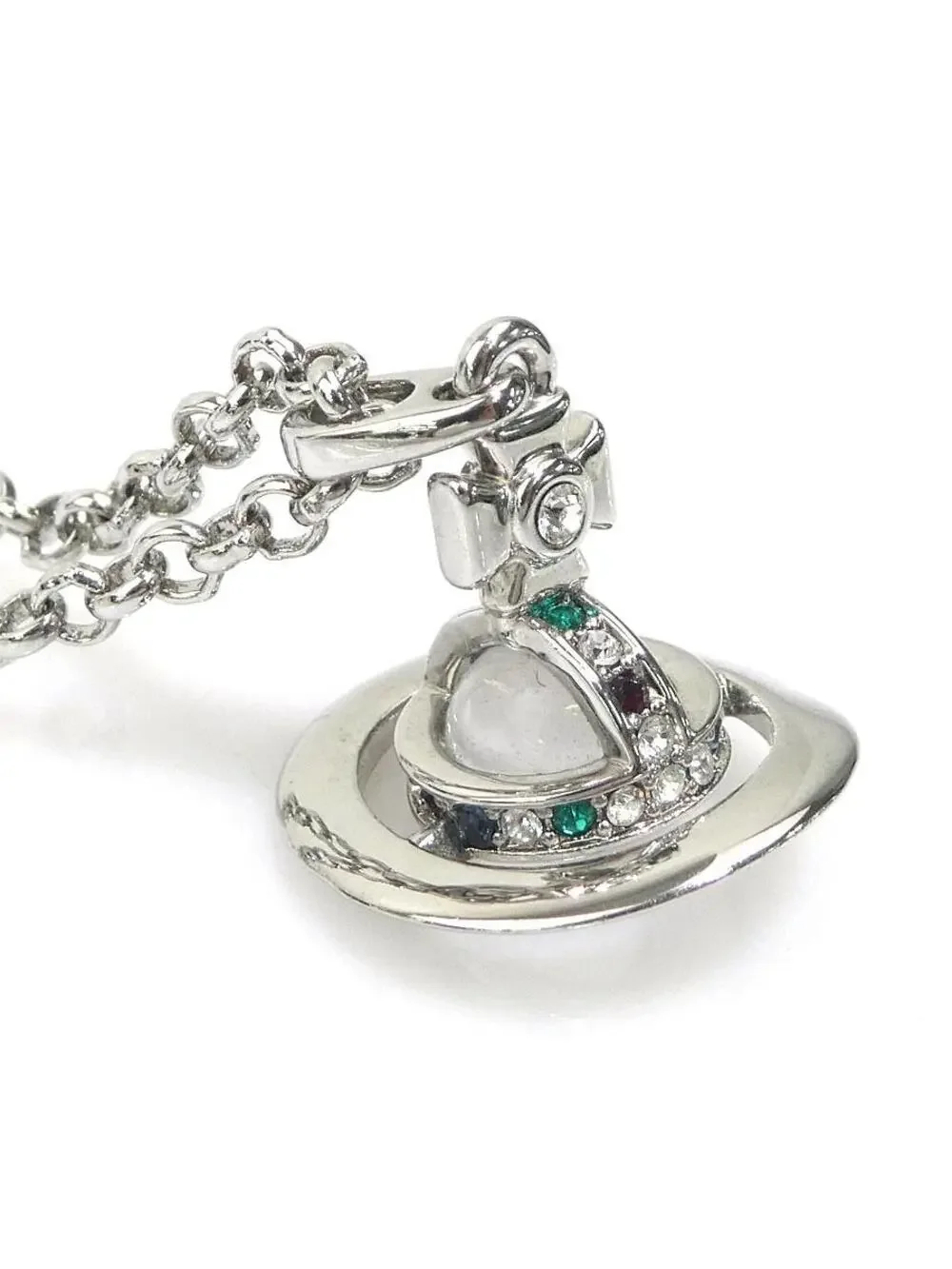 Auth Vivienne Westwood Necklace Silver #322467V15B